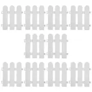 10 Pcs White Fence for Picket Courtyard Baby
