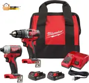 2892-22CT M18 Compact Brushless 2-Tool Combo Kit, Drill Driver/Impact