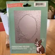 Simon Says Stamp! Embossing Folder SF213 Poinsettia Oval