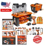 Safe & Fun 78PCS Kids Tool Set - Electric Drill & Storage Box for Creative Play