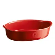 Emile Henry 42cm Ceramic Oven Dessert/Meal Dish Baking Pan Oval LRG Burgundy