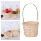 Mini Braid Flower Baskets with Handle Handheld Baskets Flower Shop