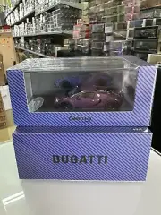BUGATTI VEYRON PURPLE CARBON FIBER HOOD COMES OFF 1/64 DIECAST CAR BY MORTAL