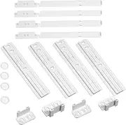 [DL SERVICE] Universal Refrigerator Rails, 4 Rails for Refrigerator Doors and Integrated Installation Kit, Suitable for All Brands such as Beko, Smeg, Samsung