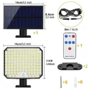118LED Outdoor Solar Light with Motion Sensor Remote Control IP65 Waterproof for