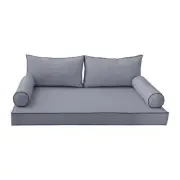 COVER ONLY-Style2 Daybed Mattress Bolster Pillow Covers Contrast Trim Twin AD001