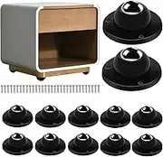 ULTECHNOVO 12Pcs Mini Swivel Wheels Self Adhesive Casters for Furniture and Appliances Heavy Duty Rotation Silent Movement for Quiet Office and Home Use