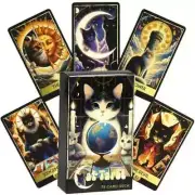 Cat Tarot Card Deck 78 Cards, 4.13" x 2.48" Mystical