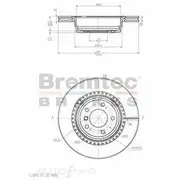 Bremtec Euro-Line GeoZinc Coated Brake Rotor - BDR17570EL