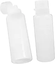 2Pcs Refillable Squeeze Condiment Bottles Mustard Dispenser with Measurement Marks for Ketchup Salad Dressing Oil for Kitchen Use