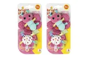 2PK Bright Starts Baby Rattle Me 11cm Bracelets Crinkle Soft/Plush Toys 0m+