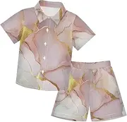 [Caihoyu] Toddler Baby Boys Short Sleeve Button Down Shirt & Casual Shorts Set Toddler Kids Baby Boys Infant Little Boy Gift