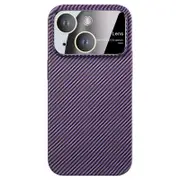 For Iphone 15 Large Window Carbon Fiber Shockproof Phone Case