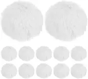 uxcell 12-Pack Faux Fur Pom Poms, 1.2 Inch/ 3.1 cm Soft Fluffy Pompoms Balls Faux Rabbit Fur with Elastic Loop for Hats/Bags/Keychains/Knitting Accessories/DIY Crafts [White]