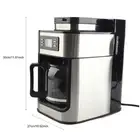 Programmable Coffee Maker 1050W 1.2L Large Capacity Grind and Brew 2-8 Cups