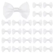 60-Pack Mini Craft Ribbon Bow 1.5x1 Inch for Craft DIY[White]