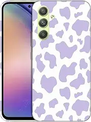 [GlamCase] for Samsung Galaxy A54 5G, Samsung Galaxy A54 5G Case - Cow Skin Purple Design Printed Sleek Cute Plastic Hard Protective Back Phone Case/Cover for Samsung A54 5G