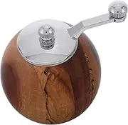 Toyvian Manual Pepper Mill Wooden Grinder Efficient Kitchen Grinding Tool for BBQ Camping and Home Cooking Durable Mini Grinder with Consistent Performance
