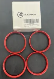 4pcs Red Wheel Hub Rings 60.1 - 66.1 Hub Centric Rings Aluminium Alloy Bore