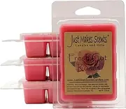[Just Makes Scents] 4 Pack - Fresh Cut Roses Scented Soy Wax Melts | Bold Fragrance Wax Cubes | Hand Poured in The USA
