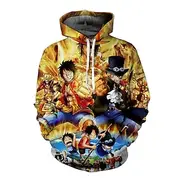 One Piece Film: Red Monkey D. Luffy Hoodie Cartoon Manga Anime 3D Front Pocket Graphic For Couple's Men's Women's Adults' 3D Print