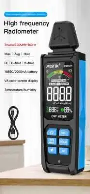 EMF Electromagnetic Radiation Tester Meter Magnetic Field Detector 30MHz~8Ghz