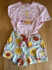 PETER ALEXANDER WOMENS SHORT PJS SIZE MEDIUM PASTA LA VISTA BABY PINK GREEN BNWT