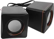 DOITOOL 1 Pair Mini Wired Speakers for Laptop and Computer Desktop Compact Design for Travel and Home Use Durable Material Built Subwoofer for Powerful Audio Experience