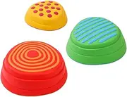 Kids Balance Stepping Stones, Balance Blocks for Exercise Balance & Coordination, Indoor & Outdoor Obstacle Course Toy, Rainbow Crossing River Stone/7604 (Color : 3pcs)