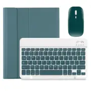 Bluetooth Keyboard Case Cover With Mouse For iPad 9th Gen Air 4 [Colour: DARK GREEN] [Model: For ipad 9th 10.2'' 2021]