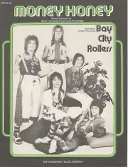 BAY CITY ROLLERS "MONEY HONEY" SHEET MUSIC-PIANO/VOCAL/GUITAR/CHORDS-1976-NEW!!