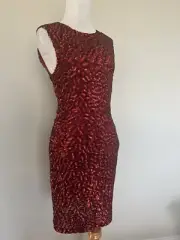 New-Alice + Olivia sequins Dress Holiday Dress Red New $440