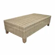 Deck Outdoor Concepts Leeds Outdoor Wicker Coffee Table 130 cm in Beige