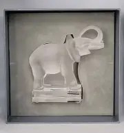 Lalique Crystal Elephant Paperweight