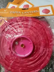 4 House Lighted Round Paper Lantern Hanging Decoration Hot Pink Parties Everday