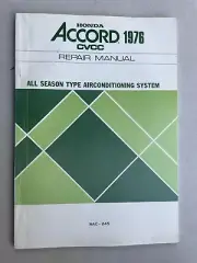 1976 Honda Accord Shop Service Repair Manual AC A/C Air Conditioning System NOS