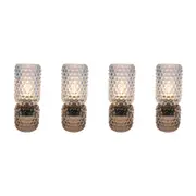 4x LVD Led Glass Home/Room Bedside Lamp Light Tabletop Decor 21cm Amber/Blue