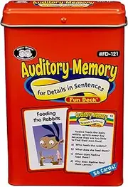 Super Duper Publications | Auditory Memory for Details in Sentences Fun Deck | Listening Comprehension Flash Cards | Educational Learning Materials for Children