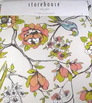 Storehouse Table Runner Floral with Blue Jays 14" X 72" 100% Cotton Muli Color