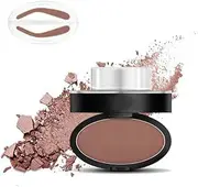 Deluxe Browpro Stamp Set, Waterproof Eyebrow Powder Seal for Perfect Natural Shape - Tinting Coloring Kit (Light Brown Arched)