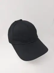 Athletic Work Black Hidden Ponytail Hole Womens Running Strap Back Hat Cap