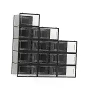 12 Pack X Large Shoe Storage Organizer for Closet, Modular Space Saving Shoe