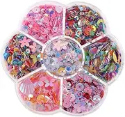 SHERCHPRY Iridescent Flat Beads for DIY Crafting Sew Embellishments for Clothing Hair Clips and Bags for Special Occasions and Party Decorations