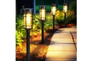Litogo [4PK] Solar Pathway Lights Outdoor, Solar Outdoor Lights IP 65 Waterproof