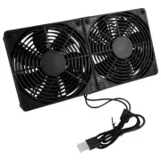 Dual Fan Radiator Usb-powered Desktop Fans Small Pc Cooling for Laptop