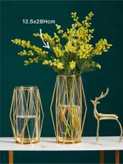 Gold Decorative Glass Vase 12x28cm