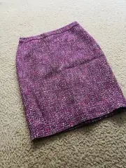 J Crew Pencil Skirt Size 4 Womens Straight Multicolor Cotton Blend Short