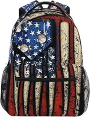 Sdmnsg-T American Flag Fashion Casual Backpack Bag, Lightweight Backpacks for Adult For Camping,Hiking,Travel