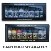 Vallejo Acrylic Metallic Colors Model Air Paint Set Of 8 Colour Bottle Of 17mL