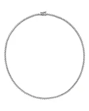Bloomingdale's Fine Collection Diamond Three Prong Illusion Setting Collar Necklace in 14K White Gold, 2.0 tcw